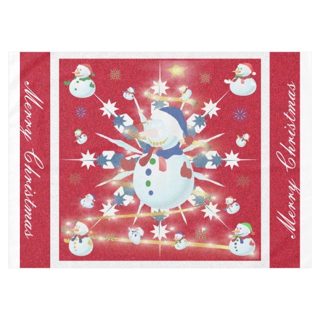 Mantel Los Purpurinas Navidades Snowman - (Frente (Horizontal))