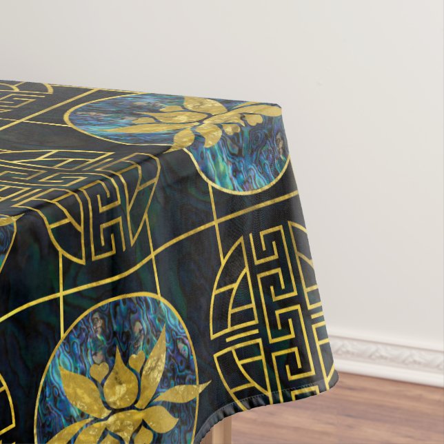 Mantel Lotus de oro chino de lujo en el olmo (In Situ)
