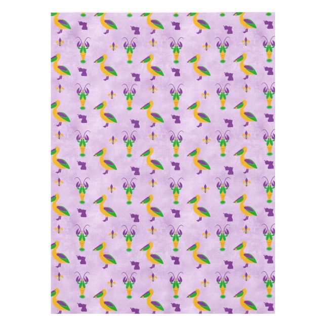 Mantel Louisiana Tema Mardi Gras (Anverso)