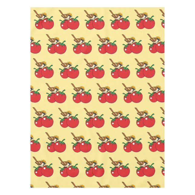 Mantel Lover Sparrow Orgánico come tomate rojo (Anverso)