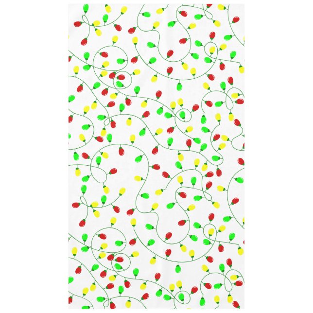 Mantel luces de árbol de navidad sin costuras brillantes (Anverso)