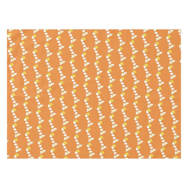 Mantel Lucha por la comida - Queso vs Huevo. (Frente (Horizontal))