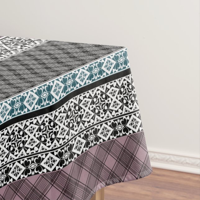 Mantel Lugar de corte marrón blanco y negro (In Situ)