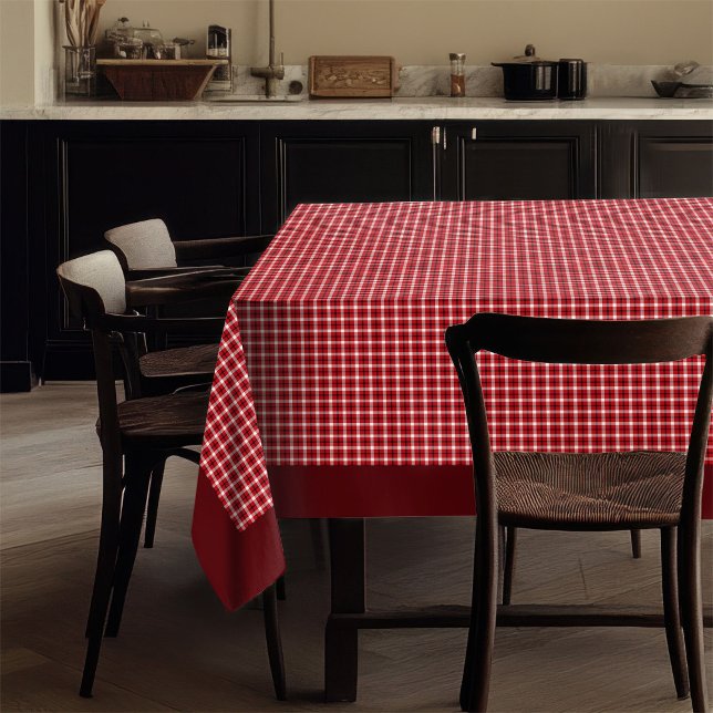Mantel Lumberjack Tablecloth Rústico Tradición negra Roja (Lumberjack Tablecloth Rustic Red Black Tradition)