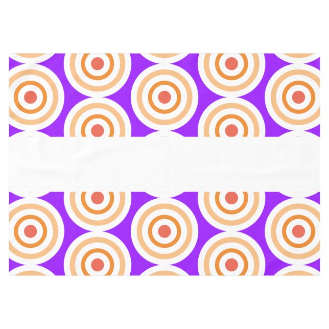Mantel Luminoso Naranja morado barnizado arte blanco tira (Frente (Horizontal))