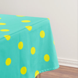 Mantel Lunares amarillos turquesa