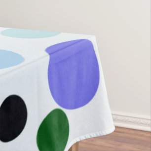 Mantel Lunares Azules Morados y Verdes,