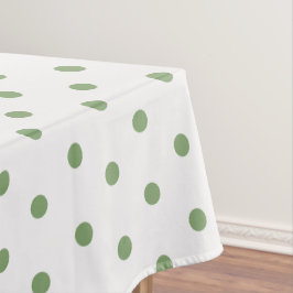 Mantel Lunares blancos verdes