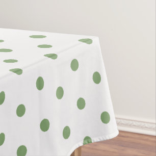 Mantel Lunares blancos verdes