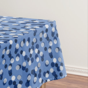 Mantel lunares blancos y azules