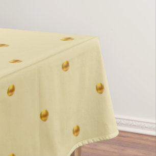 Mantel Lunares dorados elegantes sobre beige champán