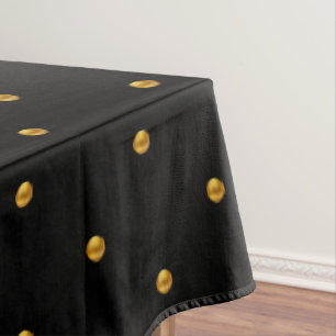 Mantel Lunares dorados elegantes sobre negro