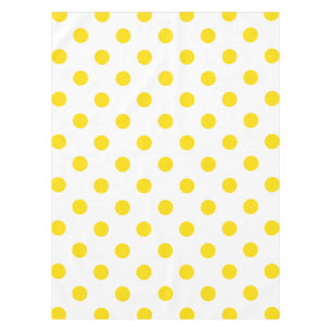 Mantel Lunares grandes - amarillo de oro en blanco
