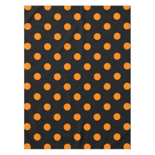 Mantel Lunares grandes - naranja en negro