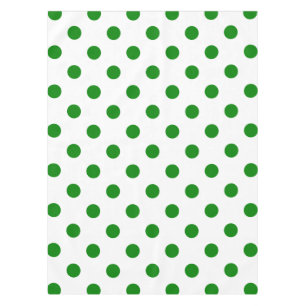 Mantel Lunares grandes - verde en blanco