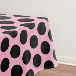 Mantel Lunares Modernos | Negro y Rosa Elegantes