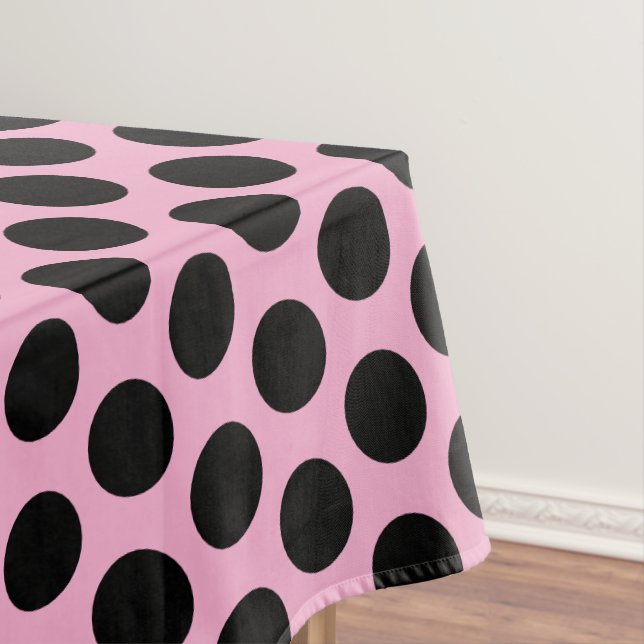 Mantel Lunares Modernos | Negro y Rosa Elegantes (In Situ)