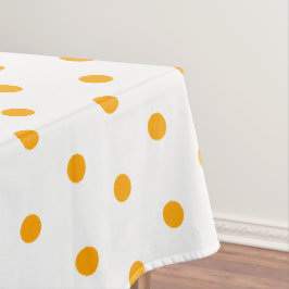 Mantel Lunares Naranjas Blancas Bonitos