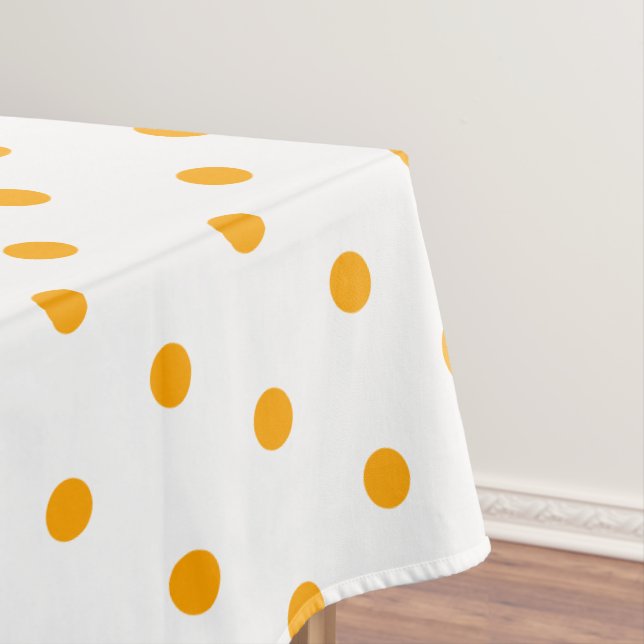 Mantel Lunares Naranjas Blancas Bonitos (In Situ)