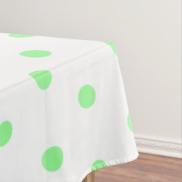 Mantel Lunares Verde Menta Blanco