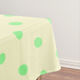 Mantel Lunares Verde Menta Crema