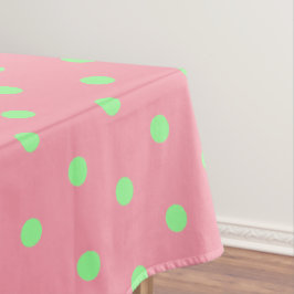 Mantel Lunares verdes rosados