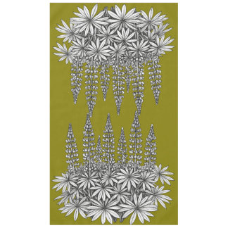 Mantel Lupine Mustard Yellow Botanical Tablecloth