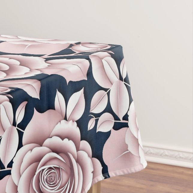 Mantel Luxurious Dark Blue Roses With White Details  (In Situ)