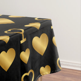 Mantel Luxury Gold Foil Hearts on Black 