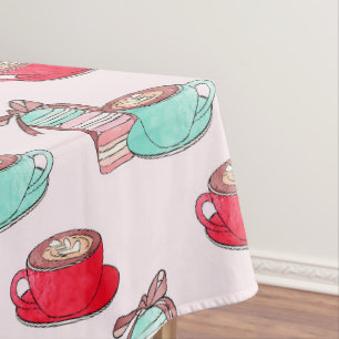 Mantel Macarones y capuchino Pastel Monograma
