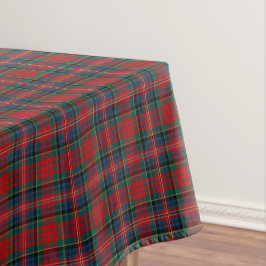 Mantel MacPherson Clan Tartán Plata roja, azul y verde