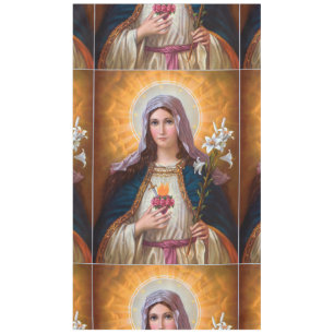 Mantel Madre Santa María Corazón Inmaculado, fe católi