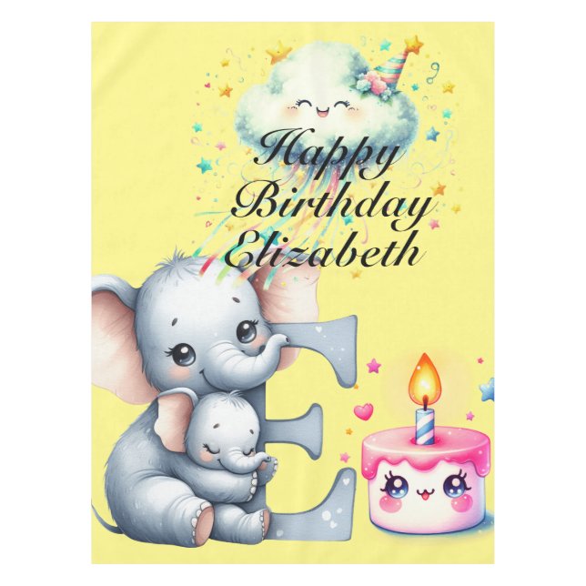 Mantel Madre y bebé Feliz cumpleaños (Anverso)