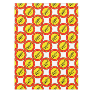 Mantel Madrid, España, círculo rojo, arte