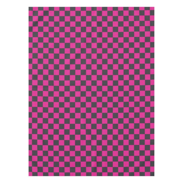 Mantel Magenta and smoke checkerboard pattern (Anverso)