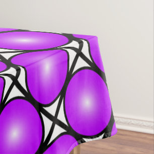 Mantel Magenta Punto Rosa Patrón de Entramado Blanco Negr