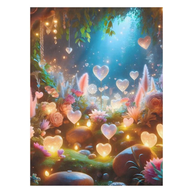 Mantel Magical Glowing Flowers Heart Garden  (Anverso)
