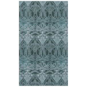 Mantel Magnífica, plata verde azulada, patrón Art Nouve