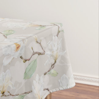 Mantel Magnolia blanca pintada a mano en Rubor