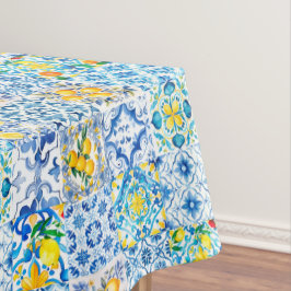 Mantel Majólica, limón, azulejos sicilianos,