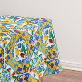 Mantel Majólica, limón, azulejos sicilianos,