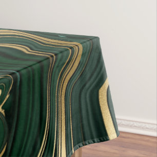 Mantel Malaquita verde oscuro y vetas de estrato de lámin