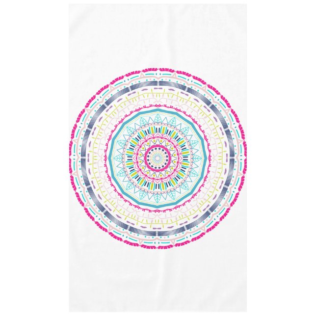 Mantel mandala colorido (Anverso)
