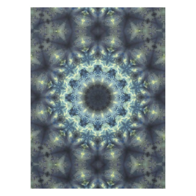 Mantel Mandala cristalina translúcida del caleidoscopio (Anverso)