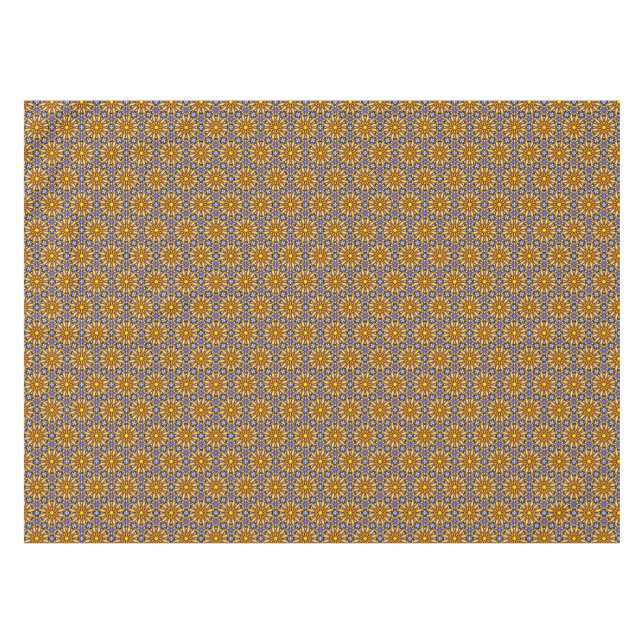 Mantel Mandala de sol celeste (Frente (Horizontal))