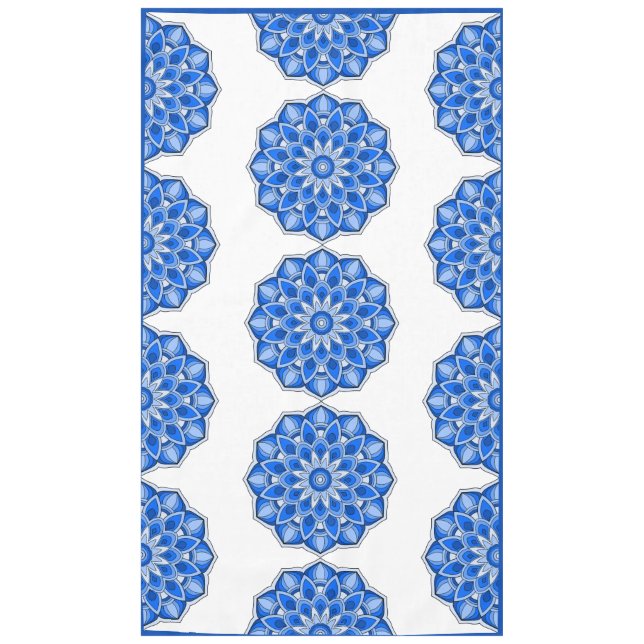 Mantel Mandala en azul (Anverso)