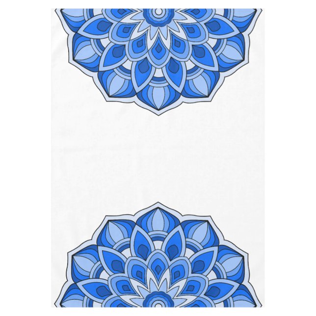 Mantel Mandala en azul (Anverso)