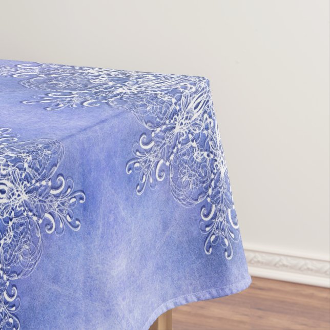 Mantel Mandala   étnica en fondo azul del grunde (In Situ)