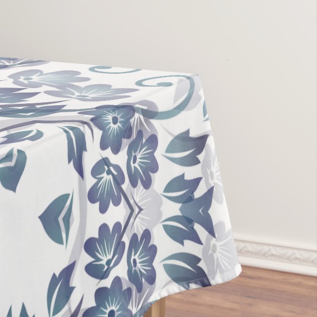 Mantel Mándala floral azul polvoriento (In Situ)