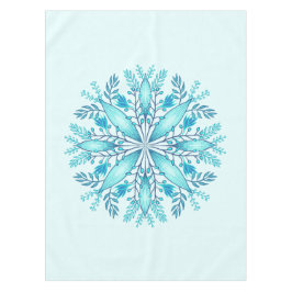 Mantel Mandala floral - Boho azul turquesa Snowflake